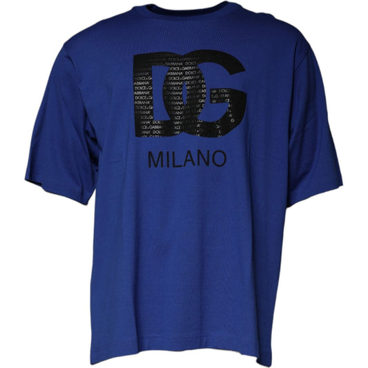 Dolce & Gabbana Dolce & Gabbana Blue Logo Print Cotton Men Crew Neck T-shirt TSH87484-50 1728,67345645728,Blue,Clothing,Dolce & Gabbana,IT50 | L,Material: 100% Cotton,Men,Men - Clothing,New with tags,T-Shirts - Men - Clothing