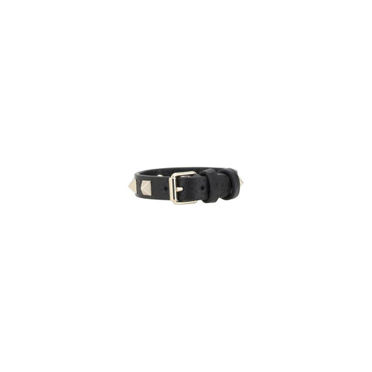 Valentino Garavani Leather Bracelet Valentino Garavani Dark Slate Gray