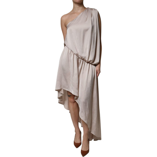 Christian Pellizzari Christian Pellizzari Beige One Shoulder Asymmetric Drape Dress DR281425-40 1728,67345645728,Beige,Christian Pellizzari,Clothing,Dresses - Women - Clothing,IT40|S,Preowned / Defect,Women,Women - Clothing