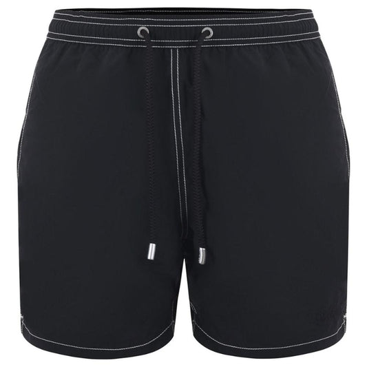 MC2 Saint Barth Black Polyester Men Swim Trunk MC2 Saint Barth Dark Slate Gray
