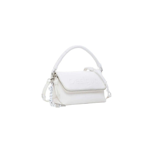 Desigual White Polyethylene Handbag Desigual Lavender