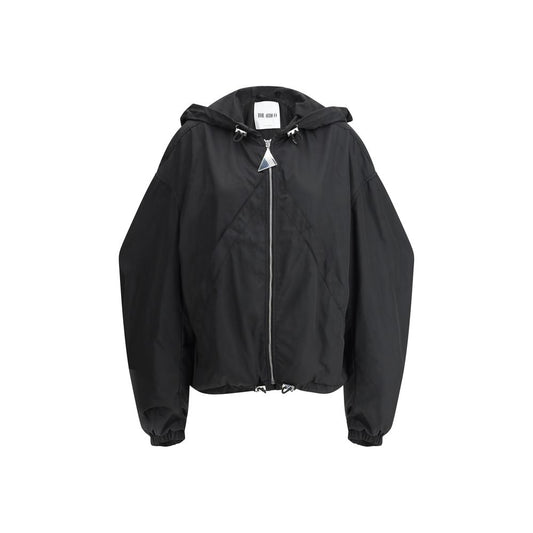 The Attico Nylon Windbreaker Jacket The Attico Dark Slate Gray