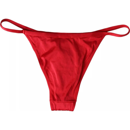 Dolce & Gabbana Red Nylon Stretch Beachwear Swimwear Bottom Bikini Dolce & Gabbana Firebrick