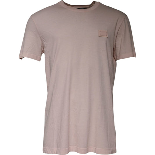Dolce & Gabbana Beige Logo Crew Neck Short Sleeves T-shirt