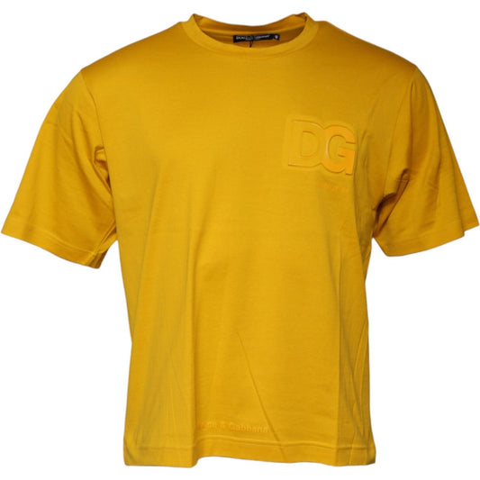 Dolce & Gabbana Dark Yellow Logo Crew Neck Short Sleeves T-shirt