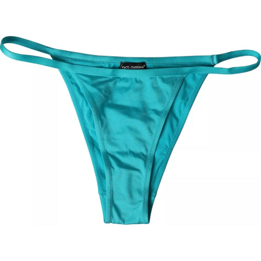 Dolce & Gabbana Blue Green Nylon Beachwear Swimwear Bottom Bikini Dolce & Gabbana Light Sea Green