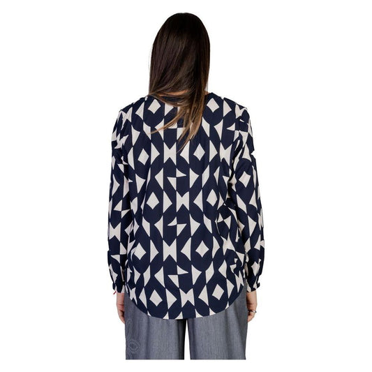 Street One Blue Viscose Shirt Street One Light Gray