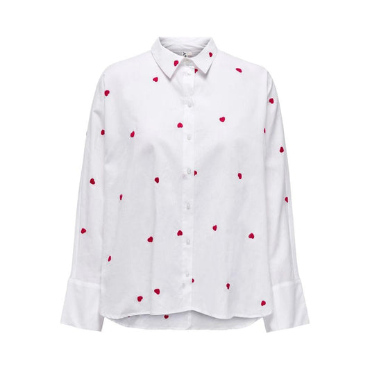 Only White Cotton Shirt Only Lavender