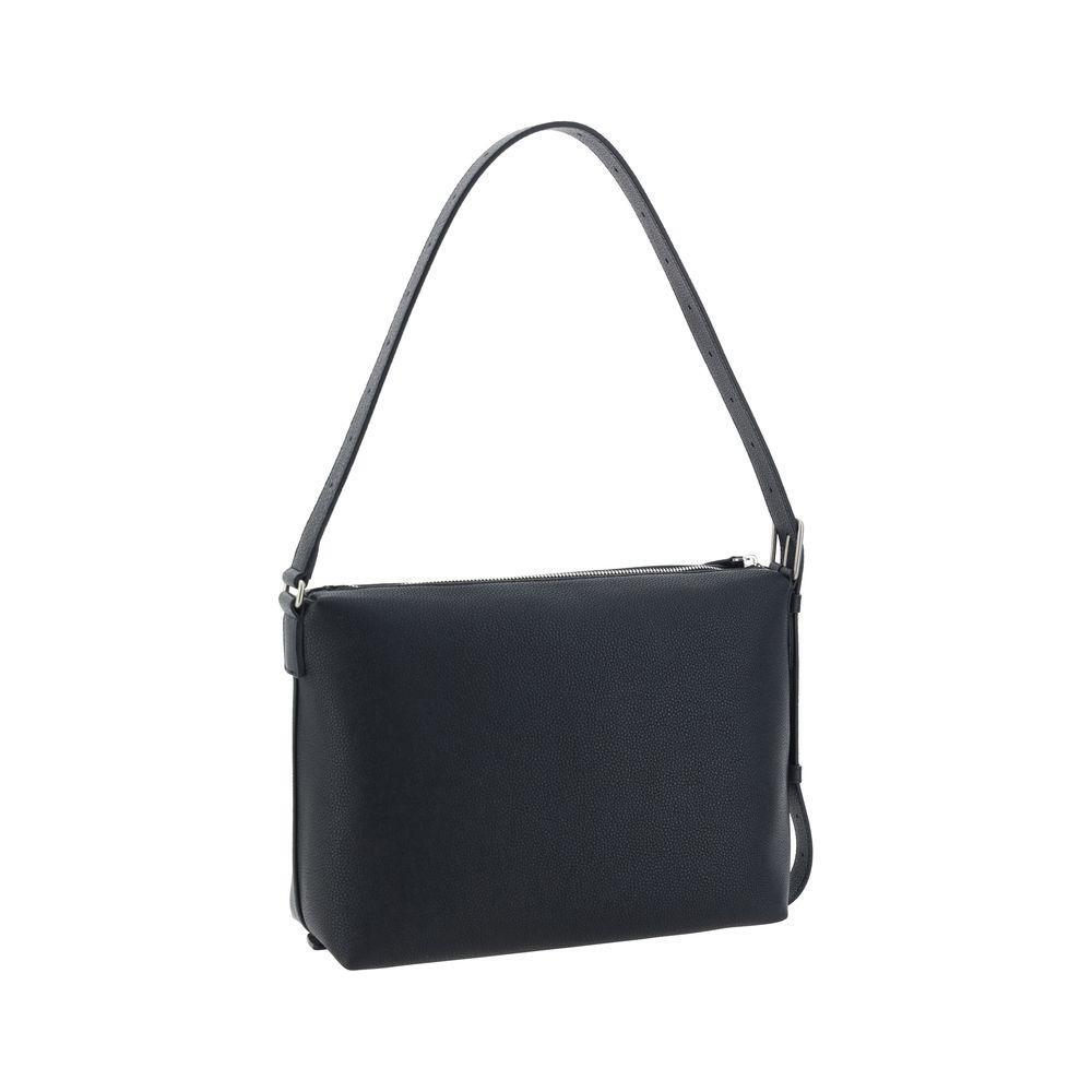 Front view with bag zipped and handles upright.