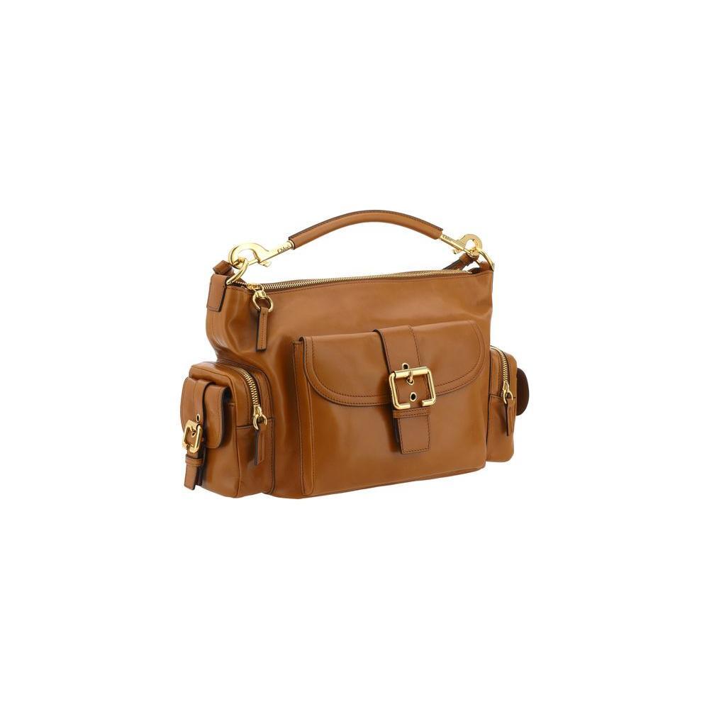Front view with bag zipped and handles upright.