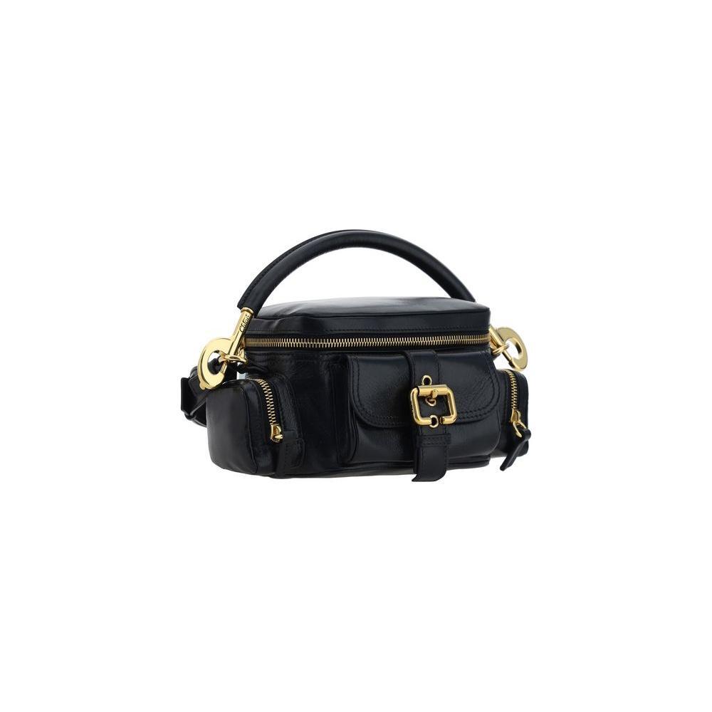 Front view with bag zipped and handles upright.