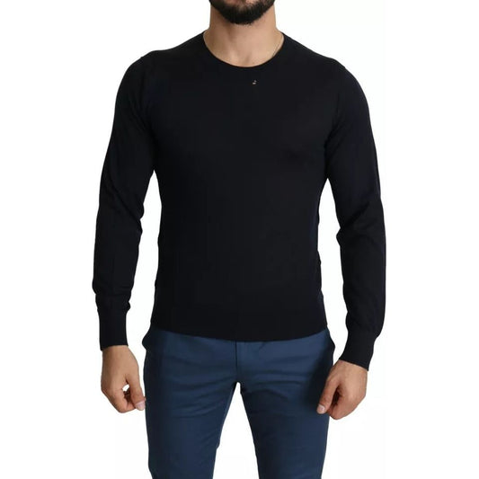 Dolce & Gabbana Black Cashmere Crew Neck Sweatshirt Sweater