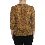 Dolce & Gabbana Multicolor Mosaic Print Silk Blouse T-shirt SIG13190-2
