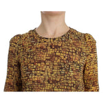 Dolce & Gabbana Multicolor Mosaic Print Silk Blouse T-shirt SIG13190-2
