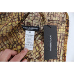 Dolce & Gabbana Multicolor Mosaic Print Silk Blouse T-shirt SIG13190-2