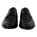 Dolce & Gabbana Black Leather Lace Up Mens Formal Derby Shoes