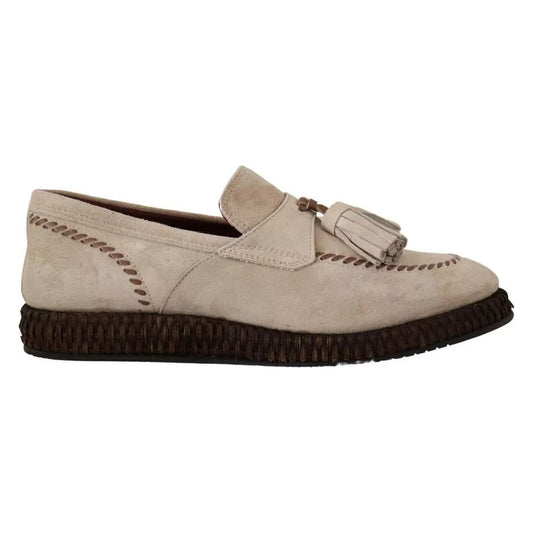 Dolce & Gabbana Beige Moccasins Slip On Leather Men Shoes