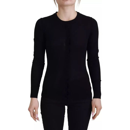 Dolce & Gabbana Black Crewneck Long Sleeves Pullover Sweater