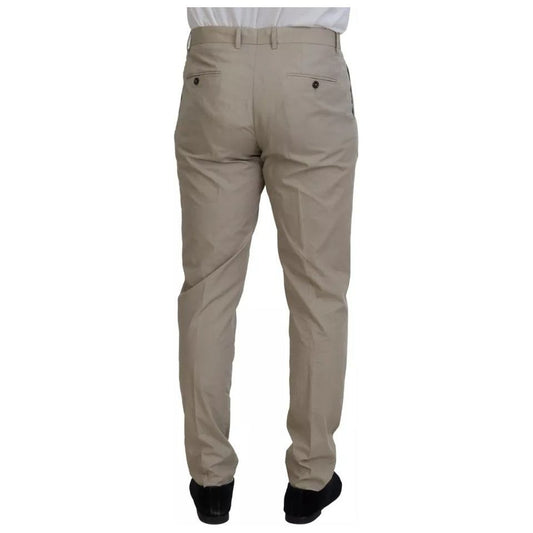 Dolce & Gabbana Beige Cotton Chino Men Formal Pants