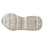 Dolce & Gabbana White Silver Leather Daymaster Sneakers Shoes