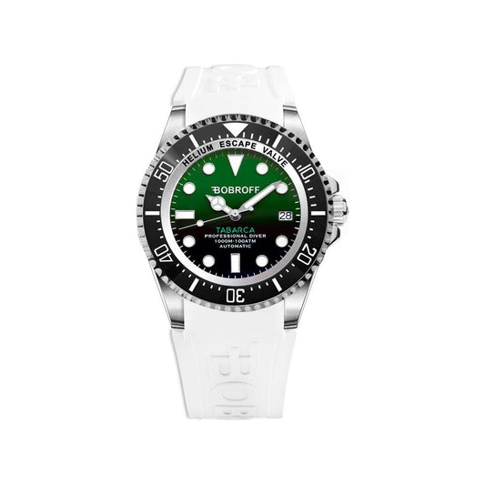 Bobroff White Rubber Watch Bobroff Light Gray