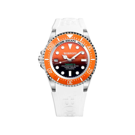 Bobroff White Rubber Watch Bobroff Beige