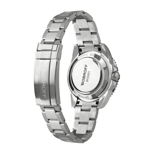 Bobroff Silver Stainless Steel Watch Bobroff Gray