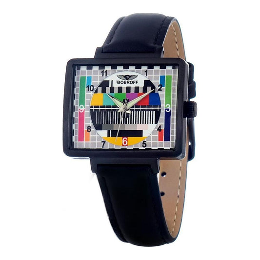 Bobroff Black Leather Watch
