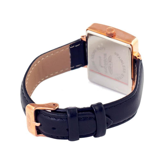 Bobroff Black Leather Watch