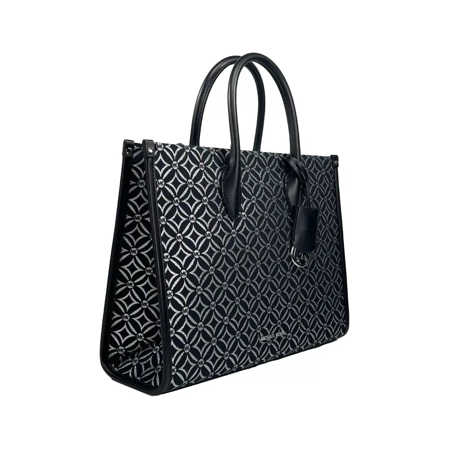Front view with bag zipped and handles upright.