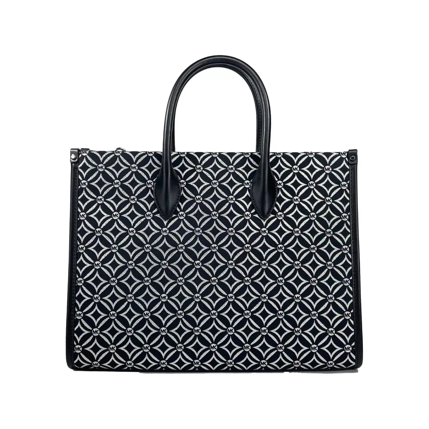 Front view with bag zipped and handles upright.
