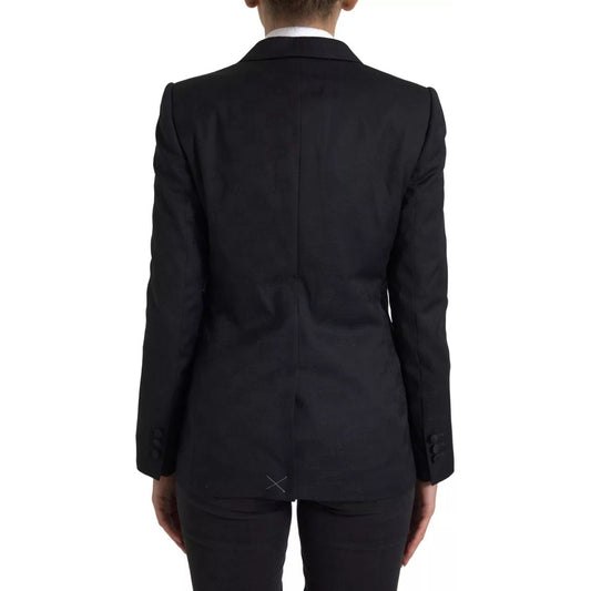 Dolce & Gabbana Black Long Sleeve Coat Blazer Jacket
