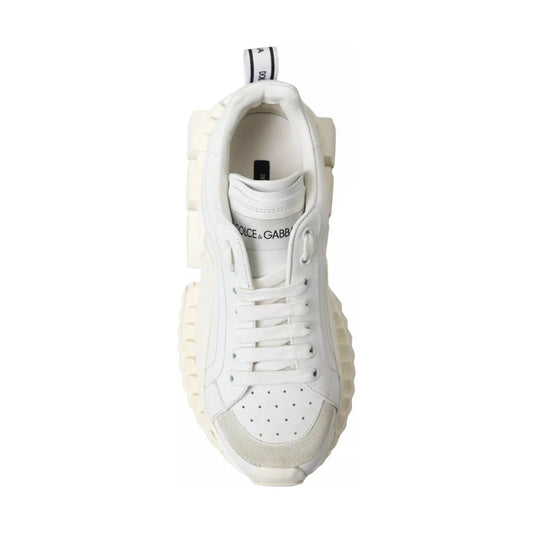 Dolce & Gabbana White Leather Super Queen Women Sneakers