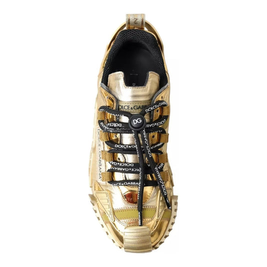 Dolce & Gabbana Metallic Gold NS1 Low Top Sneakers Shoes Sneakers