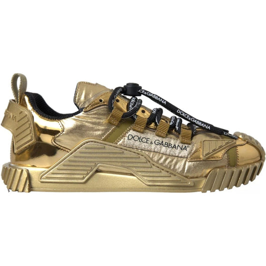 Dolce & Gabbana Metallic Gold NS1 Low Top Sneakers Shoes Sneakers