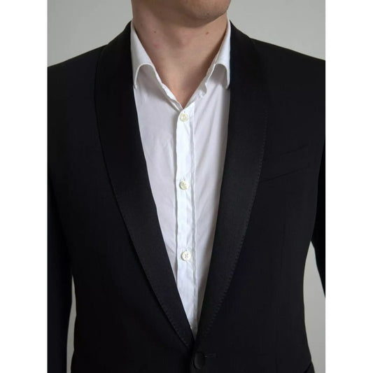 Dolce & Gabbana Black Wool Single Breasted MARTINI Blazer