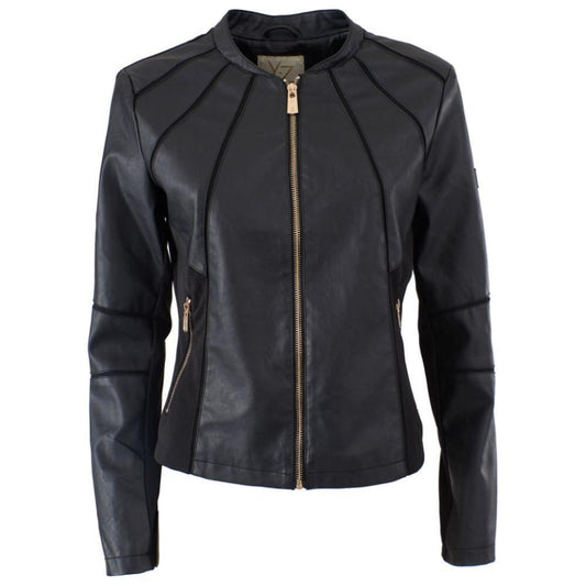 Yes Zee Black Polyethylene Jackets & Coat