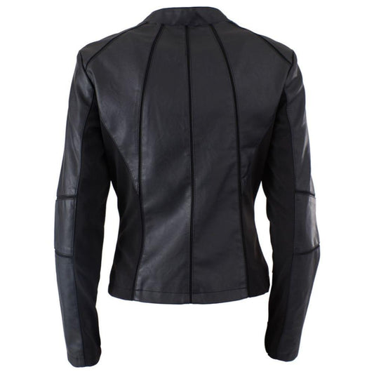 Yes Zee Black Polyethylene Jackets & Coat