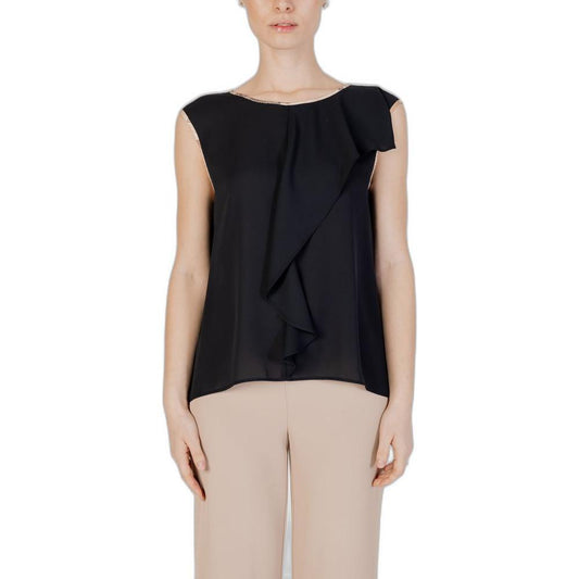 Alviero Martini Prima Classe Black Polyester Shirt