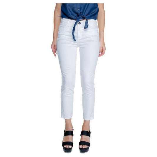 Street One White Cotton Jeans & Pant