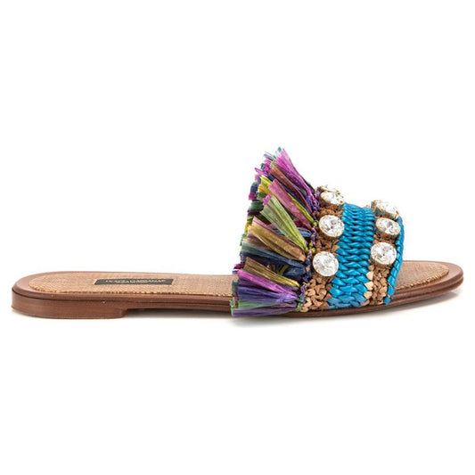 Dolce & Gabbana Multicolor Lambskin Women Sandal