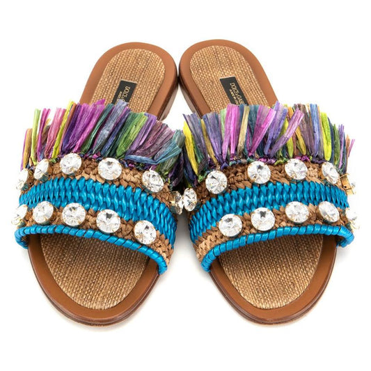 Dolce & Gabbana Multicolor Lambskin Women Sandal