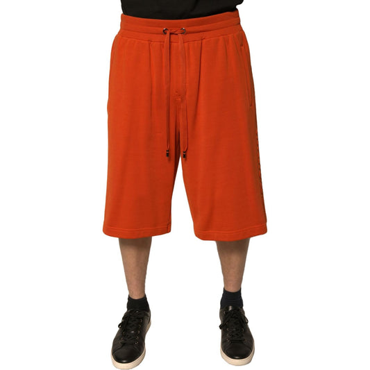 Dolce & Gabbana Orange Cotton Blend Men Bermuda Shorts