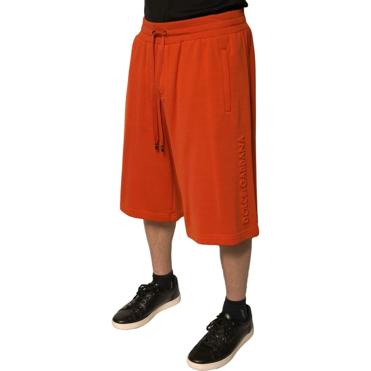 Dolce & Gabbana Orange Cotton Blend Men Bermuda Shorts