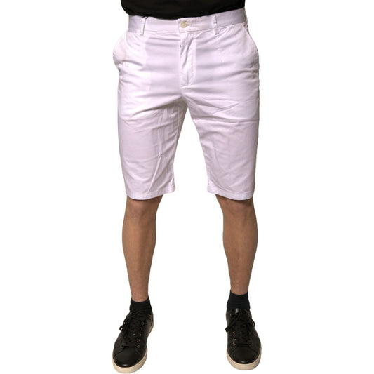 Dolce & Gabbana White Chinos Cotton Stretch Casual Shorts
