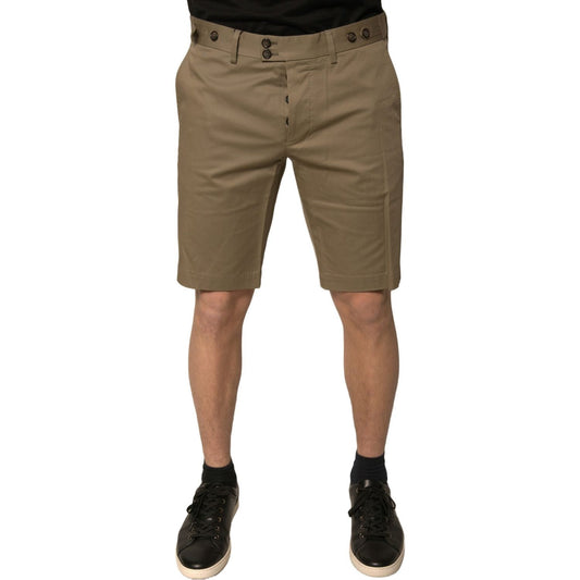 Dolce & Gabbana Brown Chino Cotton Stretch Casual Shorts
