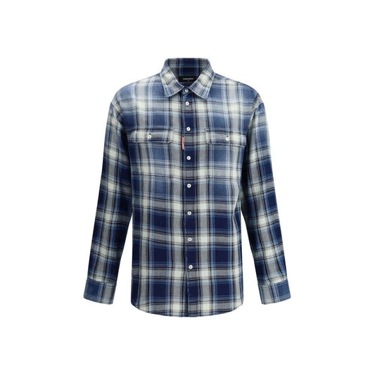 Dsquared² Cotton check Shirt Dsquared² Dim Gray