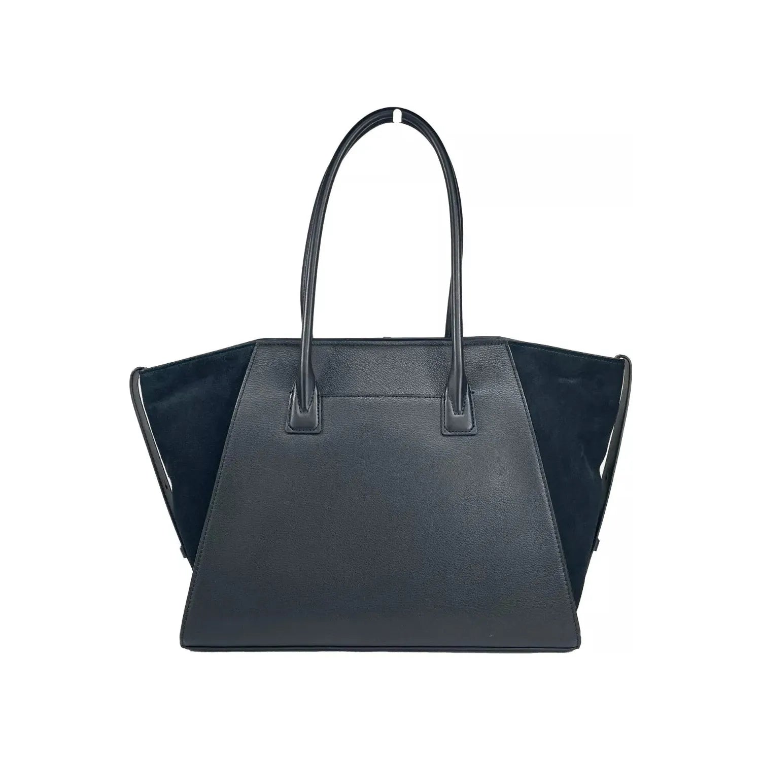 Front view with bag zipped and handles upright.