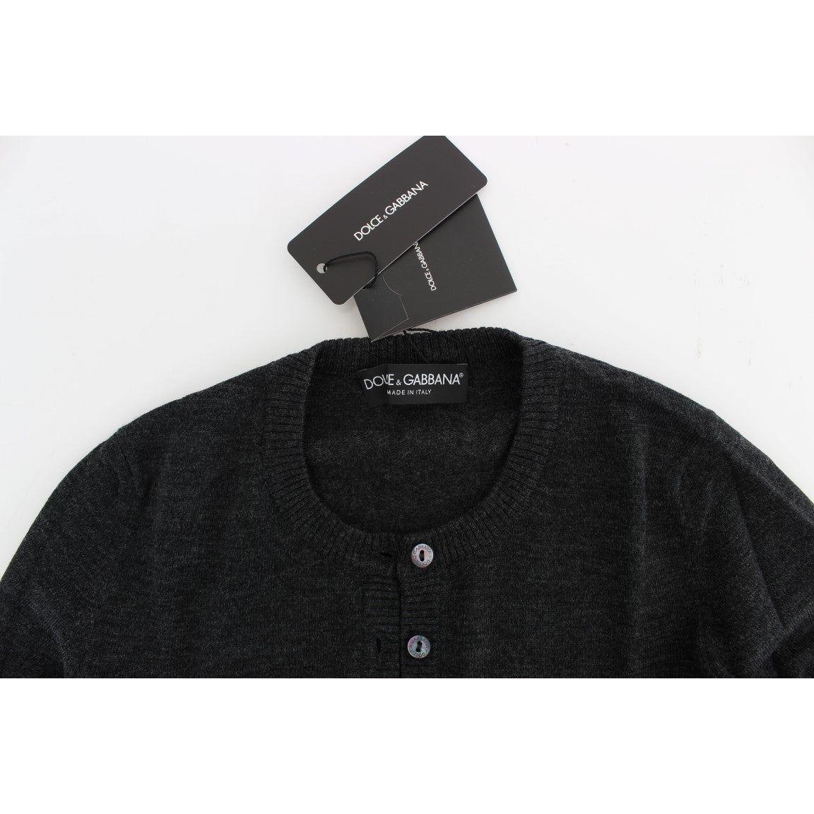 Dolce & Gabbana Gray Wool Button Cardigan Sweater SIG13356-2