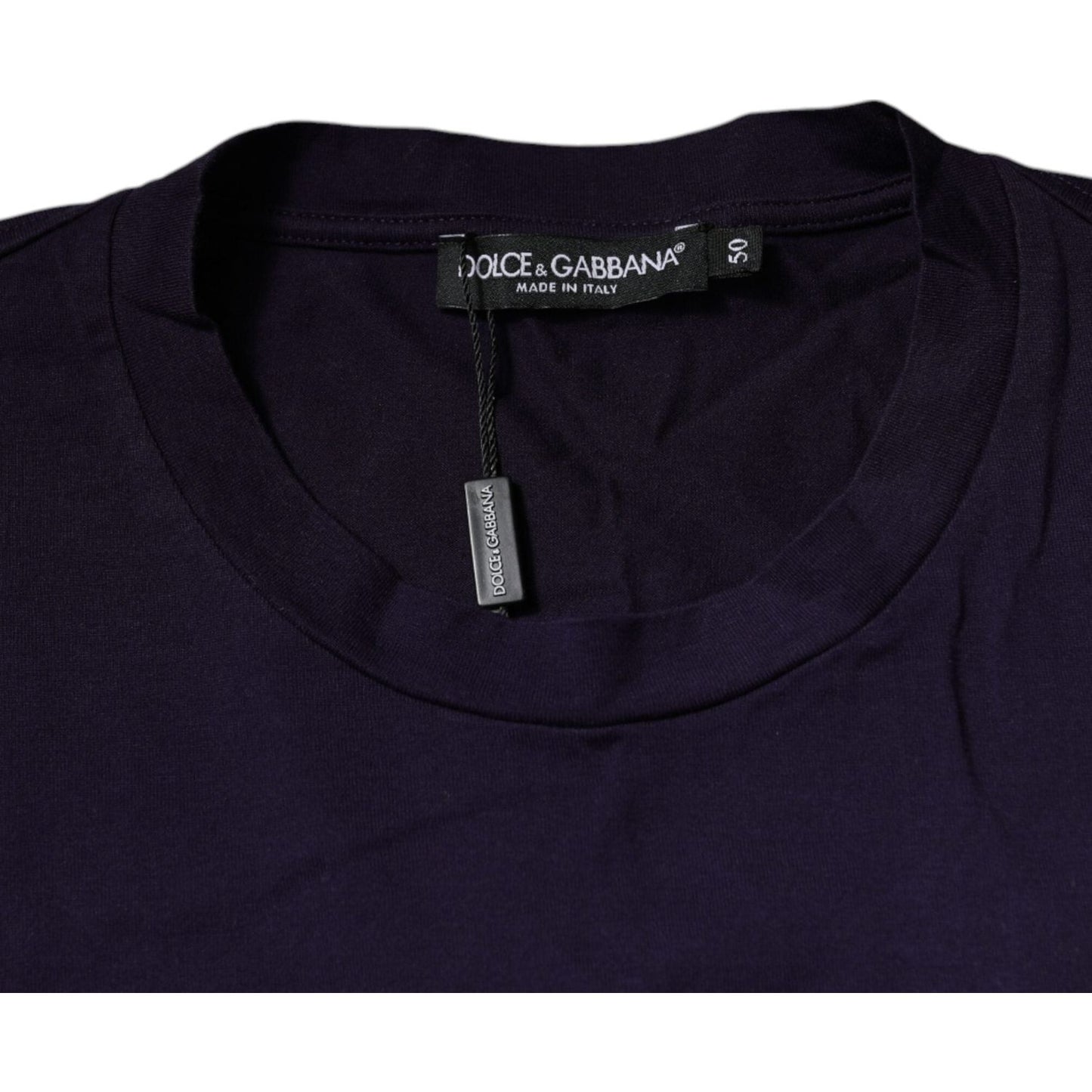 Dolce & Gabbana Purple DG Logo Cotton Crew Neck T-shirt TSH878563-50